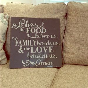 Bless this food wall decal (wooden)